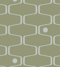 Net and Ball Wallpaper by Mini Moderns Olive Net and Ball Wallpaper by Mini Moderns Olive