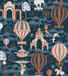 Pleasure Gardens Wallpaper by Mini Moderns Midnight & Copper Pleasure Gardens Wallpaper by Mini Moderns Midnight & Copper