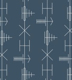 Transmission Wallpaper by Mini Moderns Washed Denim Transmission Wallpaper by Mini Moderns Washed Denim