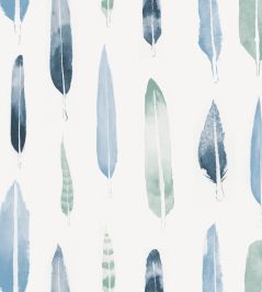 Feathers Wallpaper by Mini Moderns Chalkhill Blue Feathers Wallpaper by Mini Moderns Chalkhill Blue
