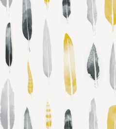 Feathers Wallpaper by Mini Moderns Mustard Feathers Wallpaper by Mini Moderns Mustard
