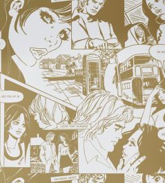 True Romance Wallpaper by Mini Moderns Snow & Gold True Romance Wallpaper by Mini Moderns Snow & Gold