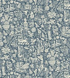 Minna Maze Fabric by Lewis & Wood Marmara Minna Maze Fabric by Lewis & Wood Marmara