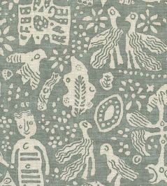 Minna Maze Fabric by Lewis & Wood Sage Minna Maze Fabric by Lewis & Wood Sage