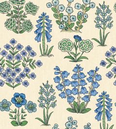 Minnie's Garden Wallpaper by George & Minnie Periwinkle/Emerald Minnie's Garden Wallpaper by George & Minnie Periwinkle/Emerald