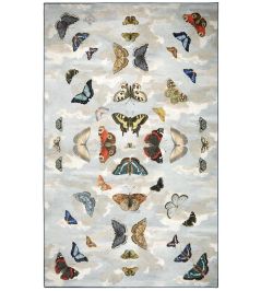 Mirrored Butterflies Rug by Designers Guild Sky Mirrored Butterflies Rug by Designers Guild Sky