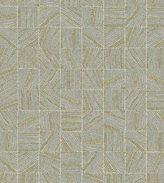 Mismatched Tiles Wallpaper by Eijffinger Green/Grey/Silver Mismatched Tiles Wallpaper by Eijffinger Green/Grey/Silver