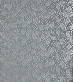 Leaves Wallpaper by MissPrint Graphite with Silver Leaves Wallpaper by MissPrint Graphite with Silver