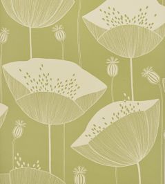 Poppy Wallpaper by MissPrint Cottage Green Poppy Wallpaper by MissPrint Cottage Green