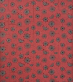 Dandelion Mobile Fabric by MissPrint Coral with Storm Dandelion Mobile Fabric by MissPrint Coral with Storm