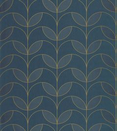 Mistinguett Wallpaper by Casadeco Bleu Petrole Mistinguett Wallpaper by Casadeco Bleu Petrole