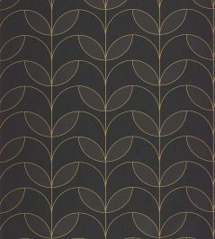 Mistinguett Wallpaper by Casadeco Noir Fusain Mistinguett Wallpaper by Casadeco Noir Fusain