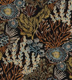 Moana Fabric by Casamance Bleu Baltique Kaki Moana Fabric by Casamance Bleu Baltique Kaki