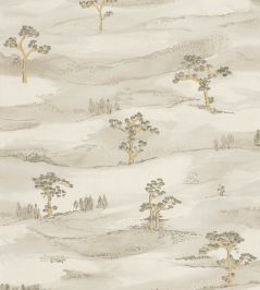 Mokuso Wallpaper by Casadeco Vert Lichen Mokuso Wallpaper by Casadeco Vert Lichen