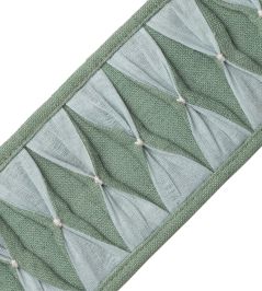 Monarch Pleated Border Trimming by Samuel & Sons Jade Monarch Pleated Border Trimming by Samuel & Sons Jade