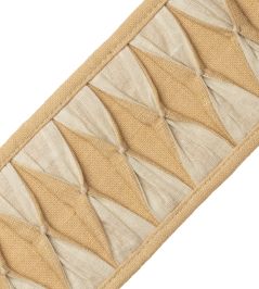 Monarch Pleated Border Trimming by Samuel & Sons Wheat Monarch Pleated Border Trimming by Samuel & Sons Wheat