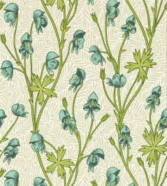 Monkshood Wallpaper by Morris & Co Aqua/Peashoot Monkshood Wallpaper by Morris & Co Aqua/Peashoot