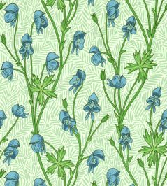 Monkshood Wallpaper by Morris & Co Cobalt/Goblin Green Monkshood Wallpaper by Morris & Co Cobalt/Goblin Green