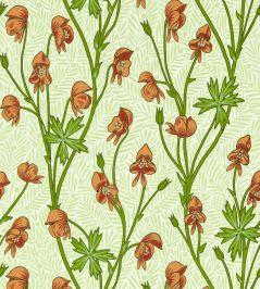 Monkshood Wallpaper by Morris & Co Tangerine/Sage Monkshood Wallpaper by Morris & Co Tangerine/Sage
