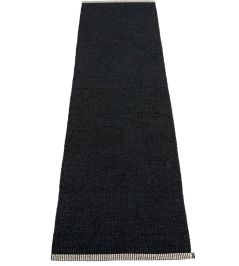 Mono Runner Rug by Pappelina Black Mono Runner Rug by Pappelina Black