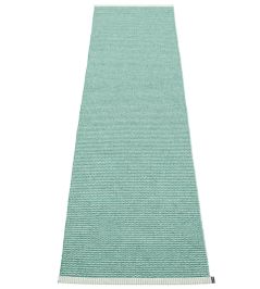 Mono Runner Rug by Pappelina Jade/Pale Turquoise Mono Runner Rug by Pappelina Jade/Pale Turquoise