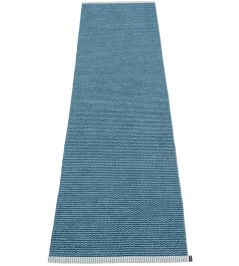 Mono Runner Rug by Pappelina Ocean Blue/Dove Blue Mono Runner Rug by Pappelina Ocean Blue/Dove Blue