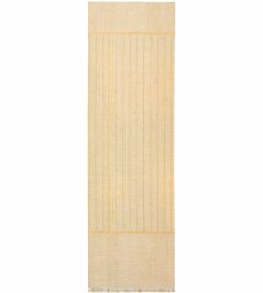 Monochromes Patch 7B Runner Rug by Louis De Poortere White Monochromes Patch 7B Runner Rug by Louis De Poortere White