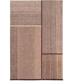 Monochromes Patch WW Rug by Louis De Poortere Burgundy Monochromes Patch WW Rug by Louis De Poortere Burgundy