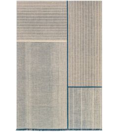 Monochromes Patch WW Rug by Louis De Poortere Dark Blue Monochromes Patch WW Rug by Louis De Poortere Dark Blue