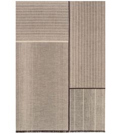 Monochromes Patch WW Rug by Louis De Poortere Dark Brown Monochromes Patch WW Rug by Louis De Poortere Dark Brown