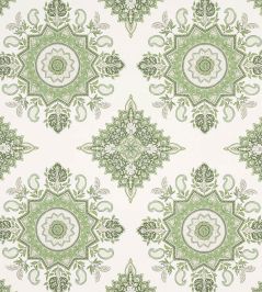 Montecito Medallion Wallpaper by Schumacher Leaf Green Montecito Medallion Wallpaper by Schumacher Leaf Green