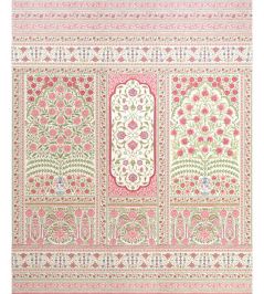 Montecito Panel Set Mural by Schumacher Red Montecito Panel Set Mural by Schumacher Red