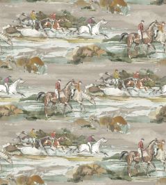 Morning Gallop Wallpaper by Mulberry Home Grey / Sand Morning Gallop Wallpaper by Mulberry Home Grey / Sand