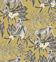 Morris Wallpaper by Ohpopsi Mustard Morris Wallpaper by Ohpopsi Mustard