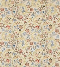 Mary Isobel Embroideries Fabric by Morris & Co Russet/Olive Mary Isobel Embroideries Fabric by Morris & Co Russet/Olive