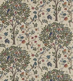 Kelmscott Tree Fabric by Morris & co Woad/Wine Kelmscott Tree Fabric by Morris & co Woad/Wine
