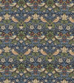 Strawberry Thief Fabric by Morris & co Indigo/Mineral Strawberry Thief Fabric by Morris & co Indigo/Mineral