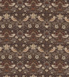 Strawberry Thief Fabric by Morris & co Grape/Gold Strawberry Thief Fabric by Morris & co Grape/Gold