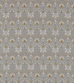 Snakeshead Fabric by Morris & Co Pewter/Gold Snakeshead Fabric by Morris & Co Pewter/Gold