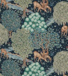The Brook Fabric by Morris & Co Tapestry Blue The Brook Fabric by Morris & Co Tapestry Blue
