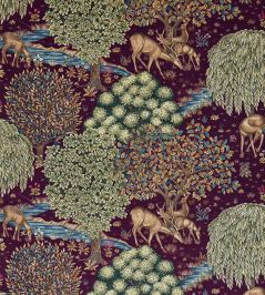 The Brook Fabric by Morris & Co Tapestry Red The Brook Fabric by Morris & Co Tapestry Red