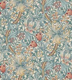 Golden Lily Wallpaper by Morris & Co Slate/Manilla Golden Lily Wallpaper by Morris & Co Slate/Manilla