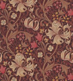 Golden Lily Wallpaper by Morris & Co Fig/Burnt Orange Golden Lily Wallpaper by Morris & Co Fig/Burnt Orange