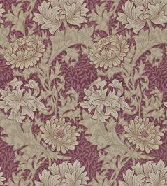Chrysanthemum Wallpaper by Morris & Co Wine Chrysanthemum Wallpaper by Morris & Co Wine