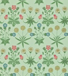 Daisy Wallpaper by Morris & Co Pale Green/Rose Daisy Wallpaper by Morris & Co Pale Green/Rose