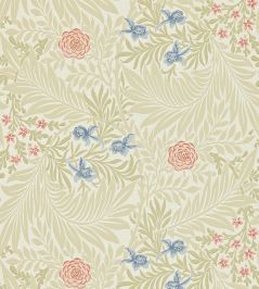 Larkspur Wallpaper by Morris & Co Manilla/Old Rose Larkspur Wallpaper by Morris & Co Manilla/Old Rose
