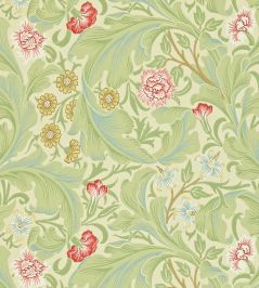 Leicester Wallpaper by Morris & Co Green/Coral Leicester Wallpaper by Morris & Co Green/Coral