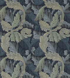 Acanthus Tapestry Fabric by Morris & Co Indigo/Mineral Acanthus Tapestry Fabric by Morris & Co Indigo/Mineral