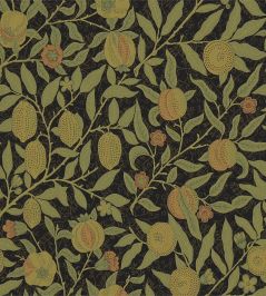 Fruit Fabric by Morris & Co Black/Claret Fruit Fabric by Morris & Co Black/Claret