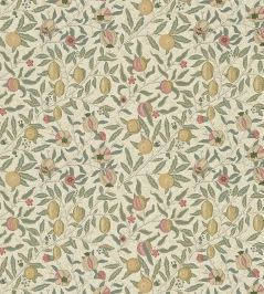 Fruit Fabric by Morris & Co Ivory/Teal Fruit Fabric by Morris & Co Ivory/Teal